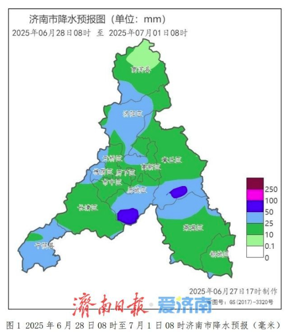 未来7天济南市降雨频繁 后期将迎“桑拿天”