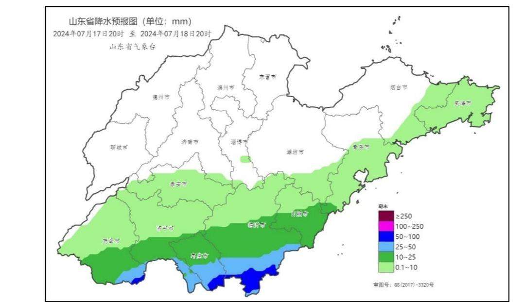 山东继续发布暴雨黄色预警 今天傍晚到夜间鲁南地区降雨有所减弱