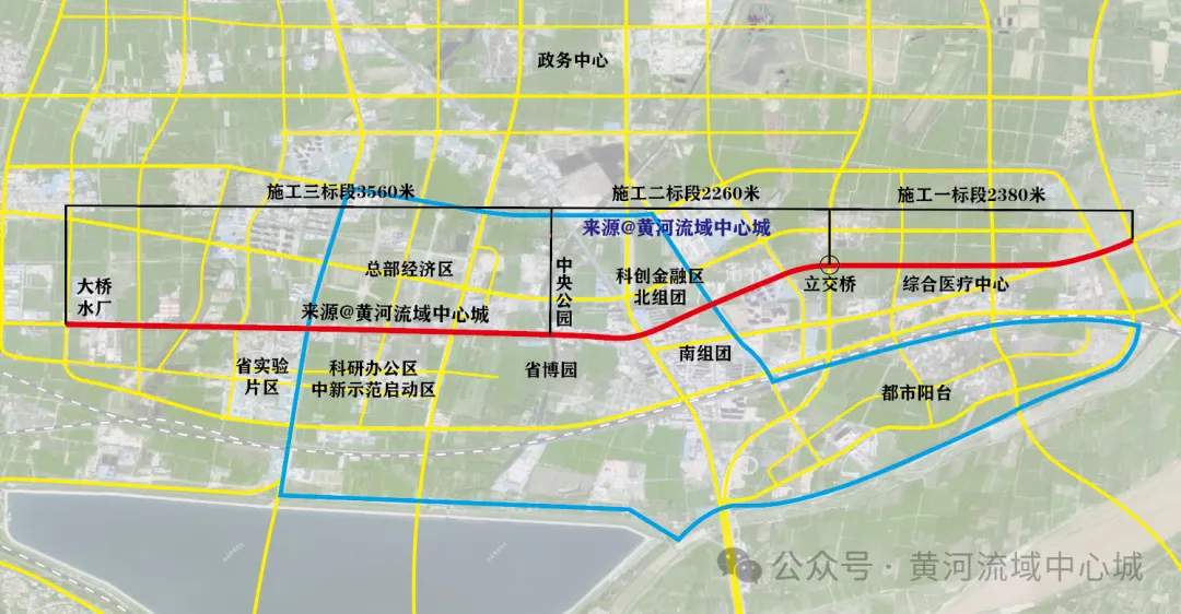 双向12车道！设两处地下通道全长约4.22公里，黄河大道二期项目又有新进展