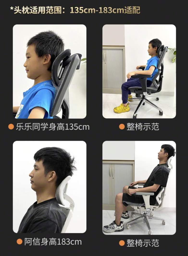 小个子选人体工学椅-享耀家工学至尊i5，3个坐垫高度套餐，5个扶手高度套餐适配你