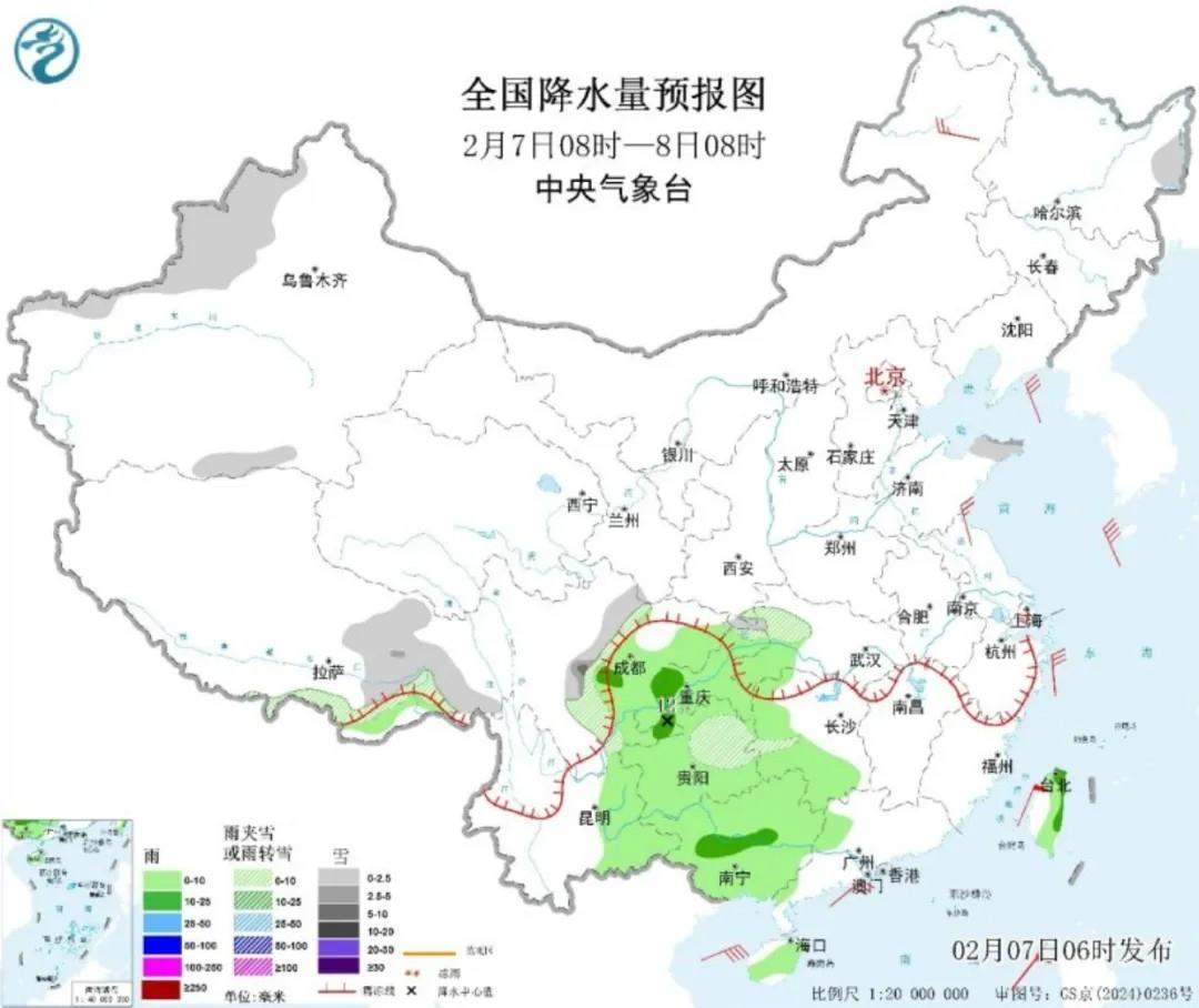 冷空气持续！江南华南等地气温走低 四川西藏等地多雨雪天气