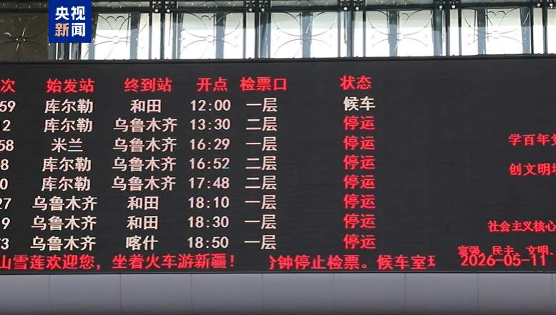 出行注意 受大风天气影响新疆部分旅客列车停运