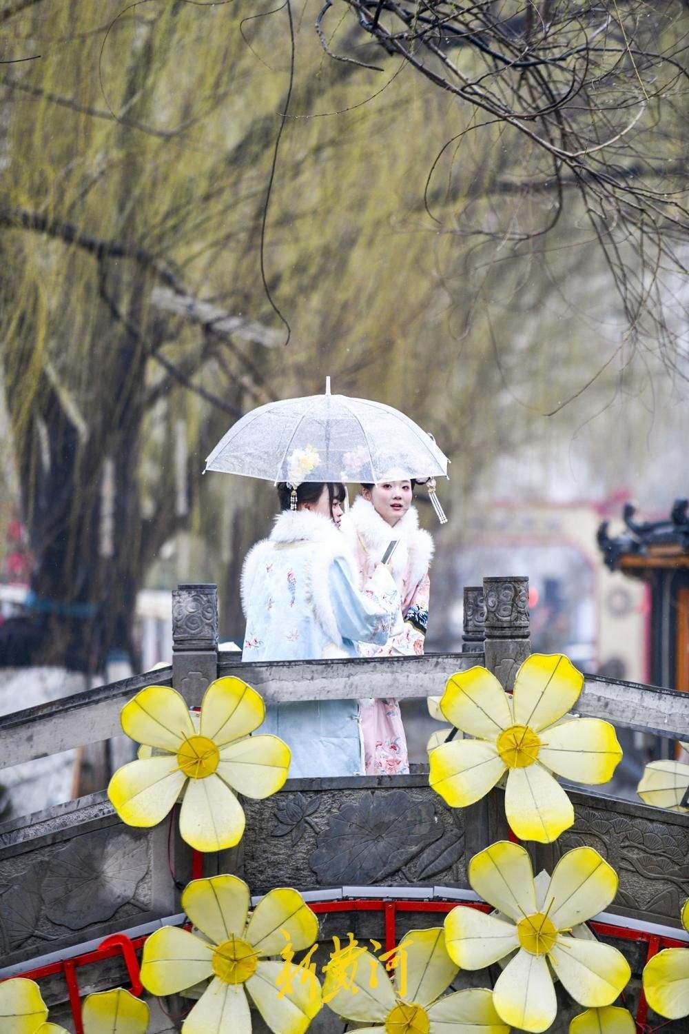 济南春雨润古巷 老城漫步别有韵味