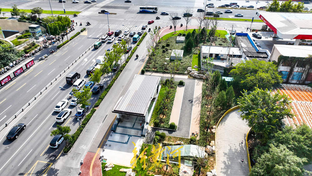 济南地铁换乘站新出入口露出地面 紧邻奥体中心CBD