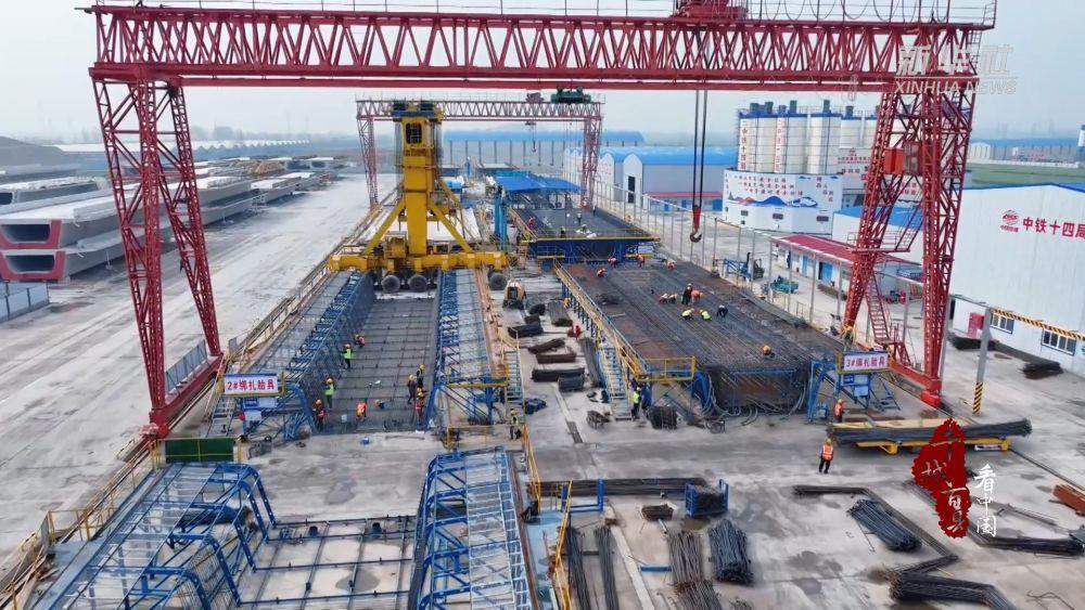 潍宿高铁兰陵段首榀箱梁架设成功