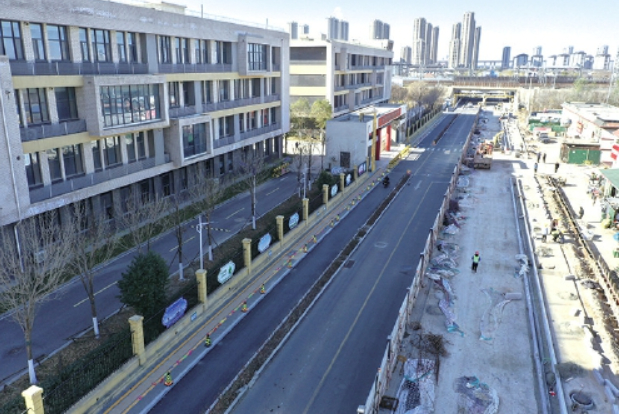 聊城路关键段南侧建设完成