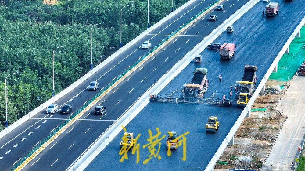 济南东绕城高速改扩建，车道“四改八”初具规模