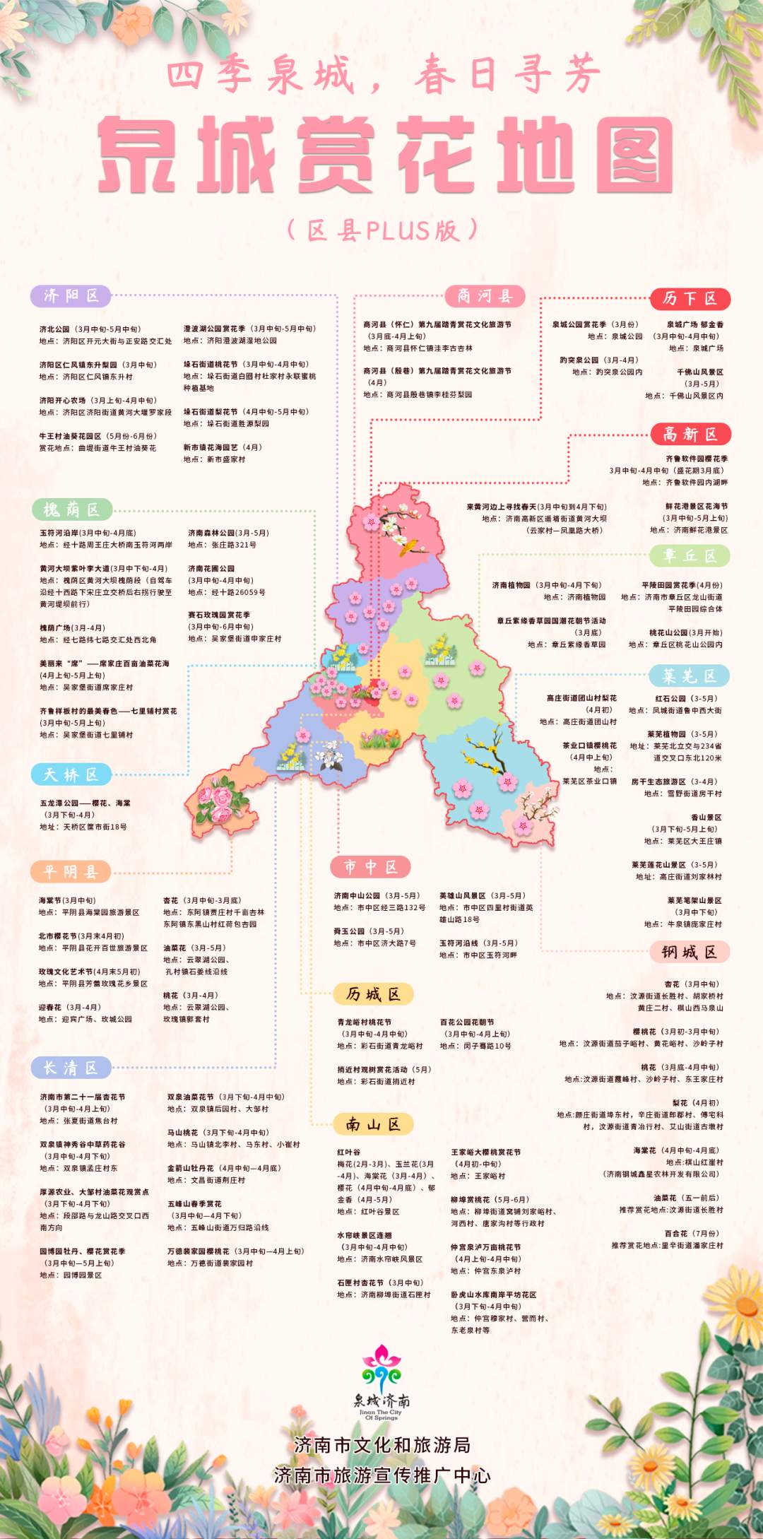 收藏！济南赏花地图plus版本来了