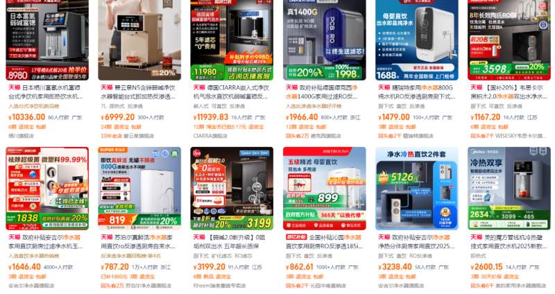 家用净水器市场调查