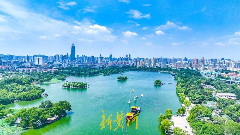 35℃＋高温“返场”，晴空白云绘就绝美“泉城蓝”