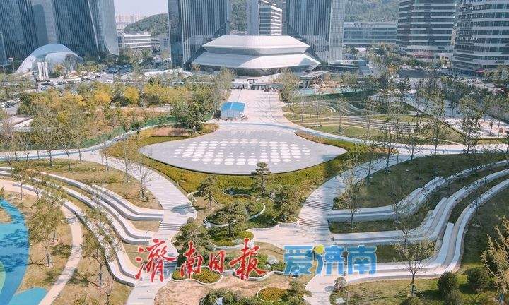 构建“公园—商业—办公”三位一体生态模式，济南“海右人才公园”建设初见成效
