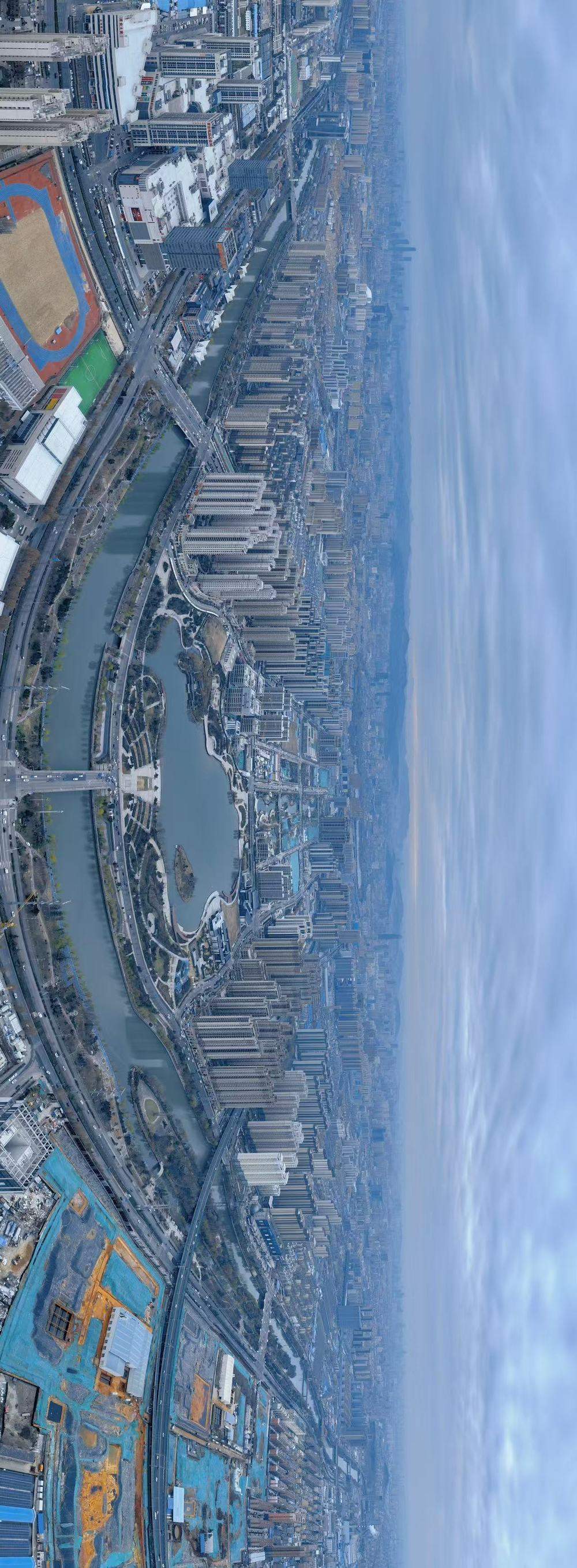 云锦湖与小清河牵手绘就济南冬日胜景