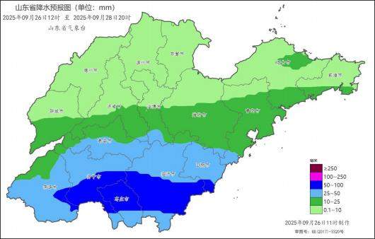 山东新一轮降雨即将上线！26日—28日中到大雨局部暴雨