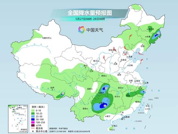 湖北安徽等地警惕暴雨致灾 南方迎今年来最大范围高温闷热天气