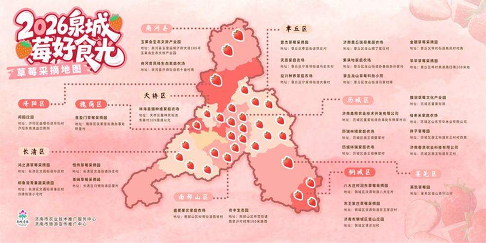 2026泉城“莓好食光”草莓采摘地图发布