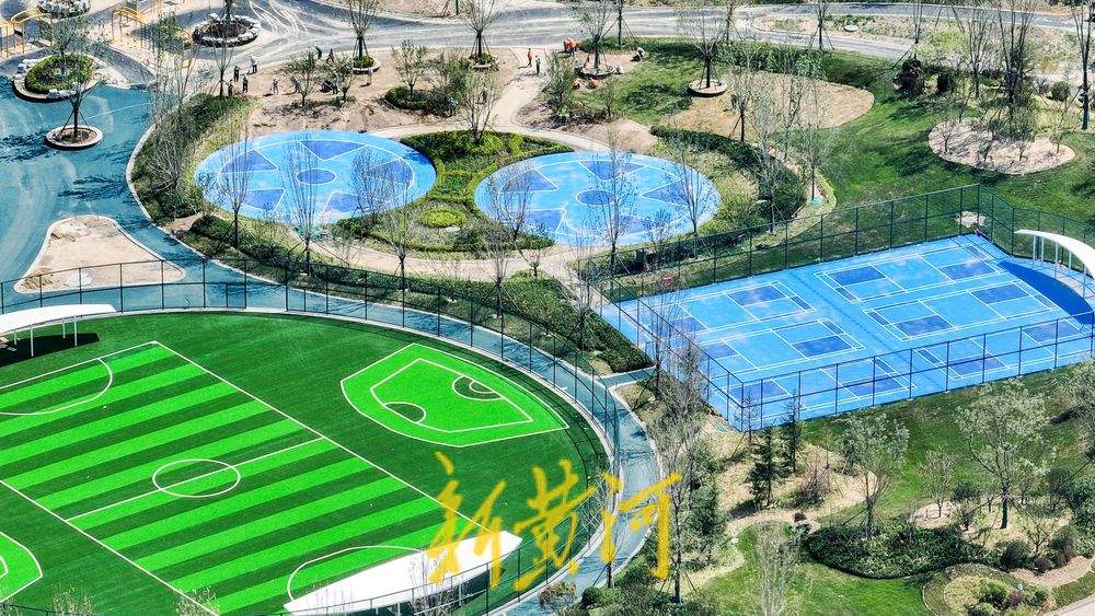 集运动健身自然景观为一体，黄河畔新建绿地公园打造市民休闲好去处