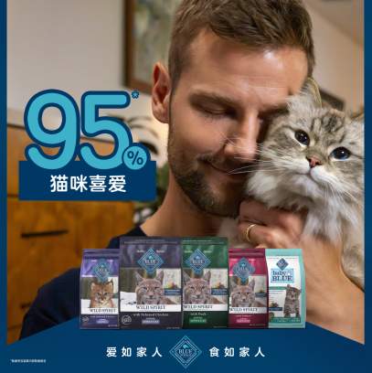 Blue Buffalo蓝挚推原野精灵系列带来全面营养，获95%猫咪喜爱