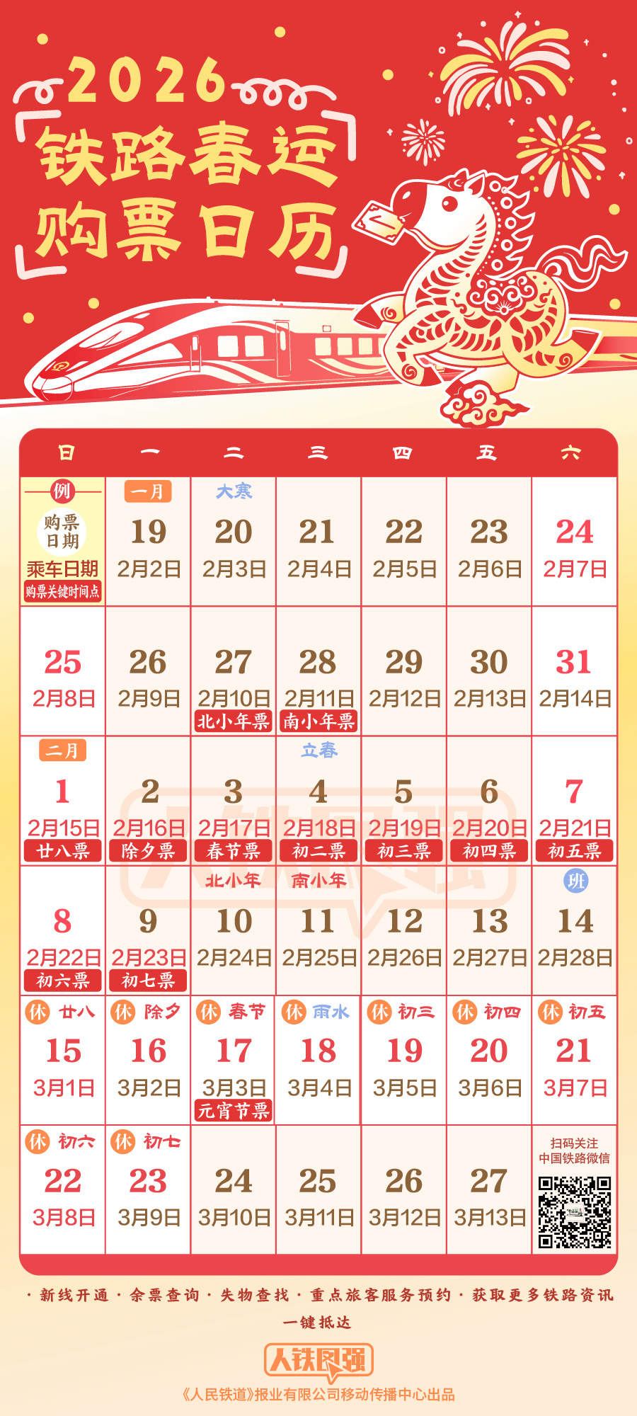 春节假期首日火车票今日开售（附购票攻略）