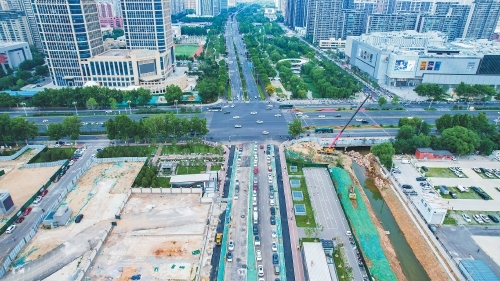 腊山河西路南延工程 冲刺收官