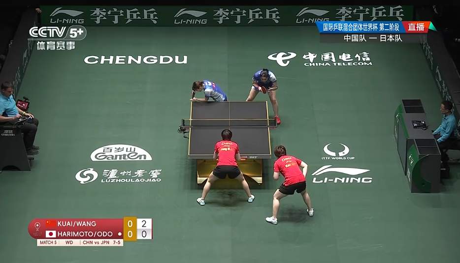 国乒八连胜！混团世界杯中国队8比5战胜日本队