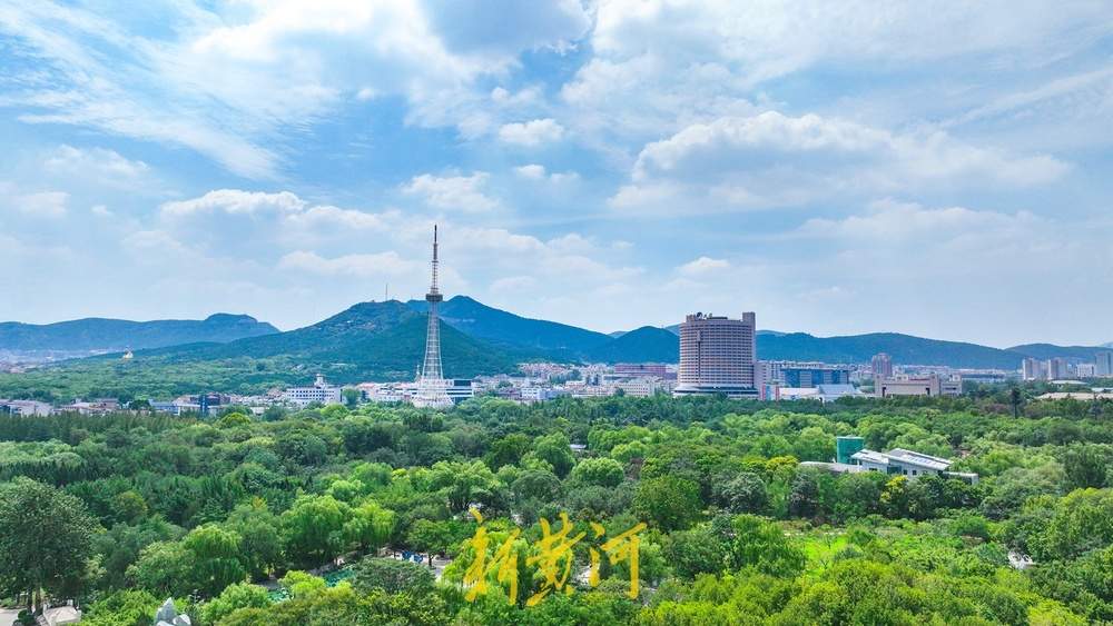 35℃＋高温“返场”，晴空白云绘就绝美“泉城蓝”
