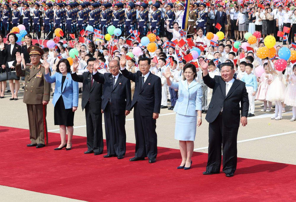 高清大图｜金正恩为习近平举行欢送仪式