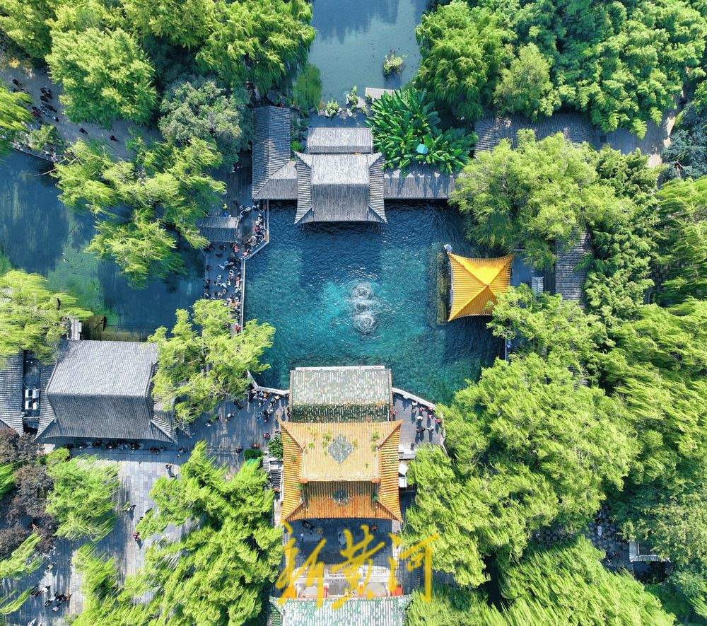 济南趵突泉欢畅喷涌，30.29米刷新近60年以来最高水位