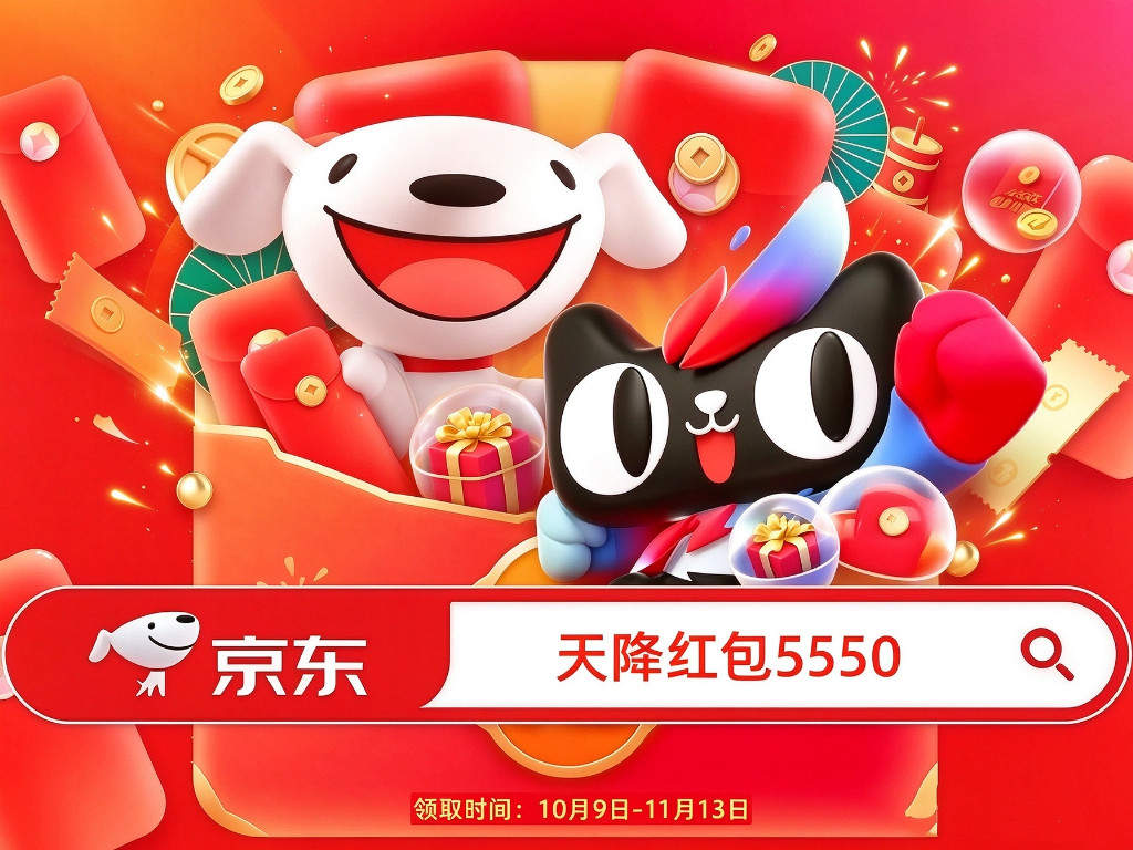 2026京东淘宝双十一红包怎么领？京东淘宝搜天降红包5550，淘宝最高26888元、京东最高11111元！先到先得