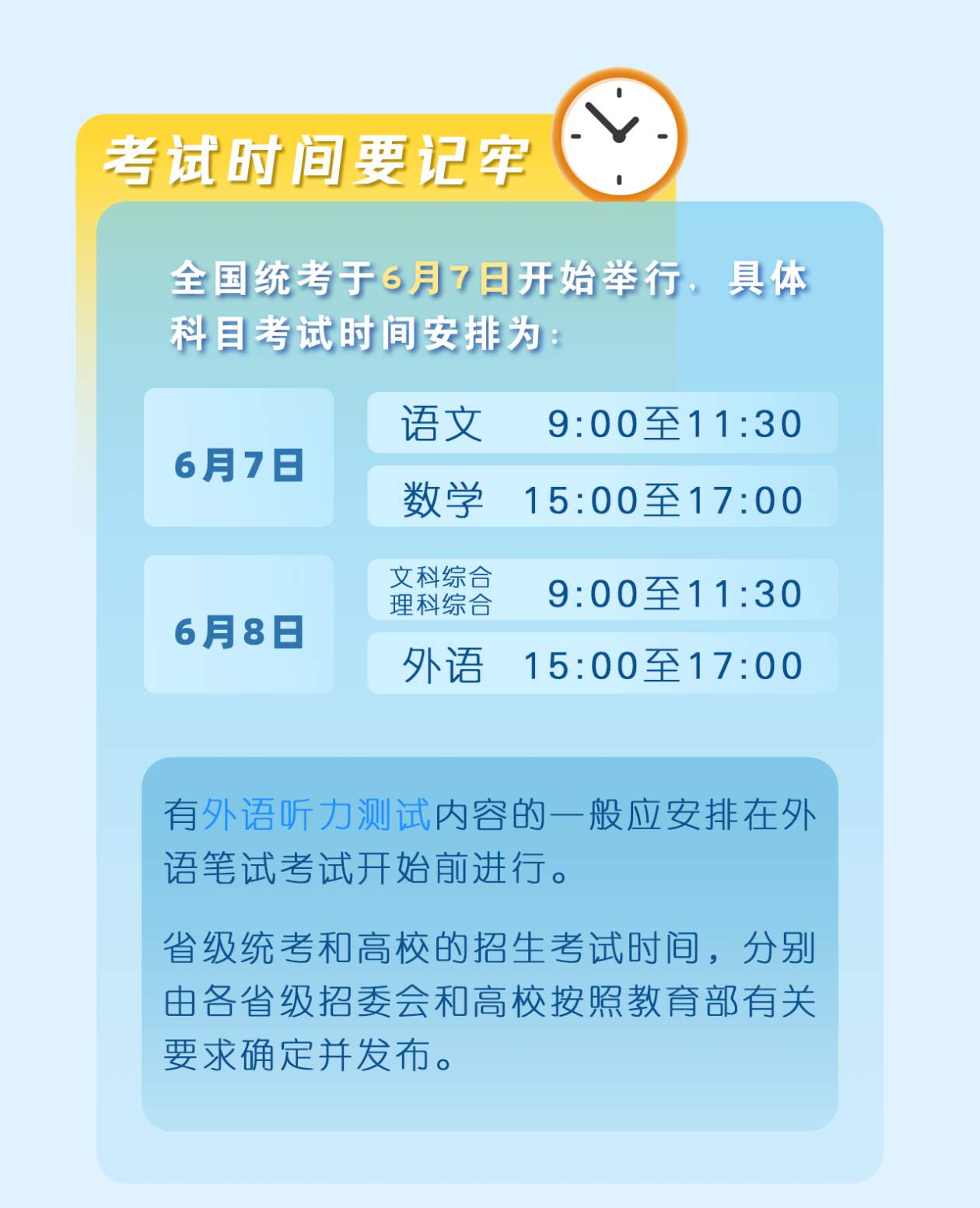 @考生和家长 高考前3天 这些注意事项要自查一遍