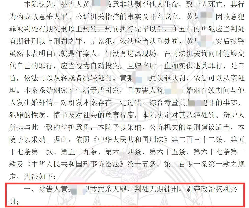 妻子发现丈夫出轨后，藏刀枕下半夜杀夫！一审被判无期徒刑