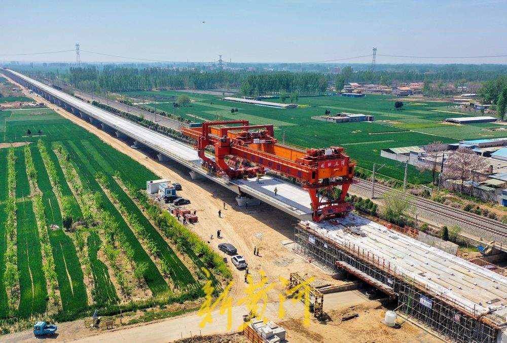 雄商高铁梁山至郓城段箱梁架设任务圆满完成