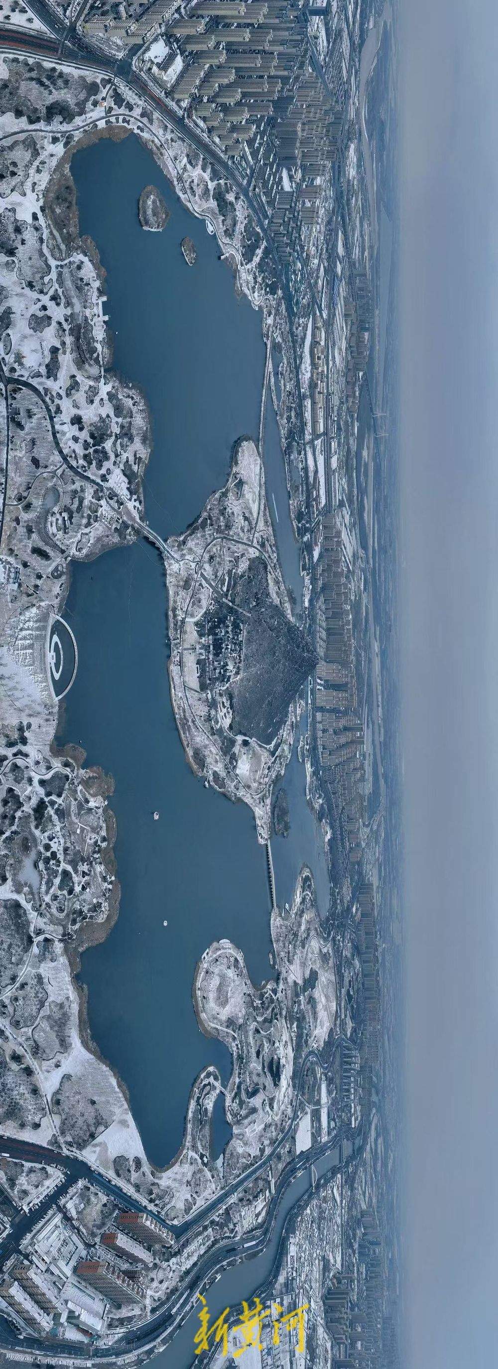 济南华山湖景区覆雪如银惊艳亮相