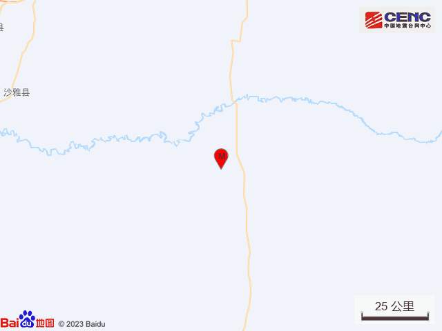 中国地震台网正式测定：新疆巴音郭楞州尉犁县发生4.8级地震