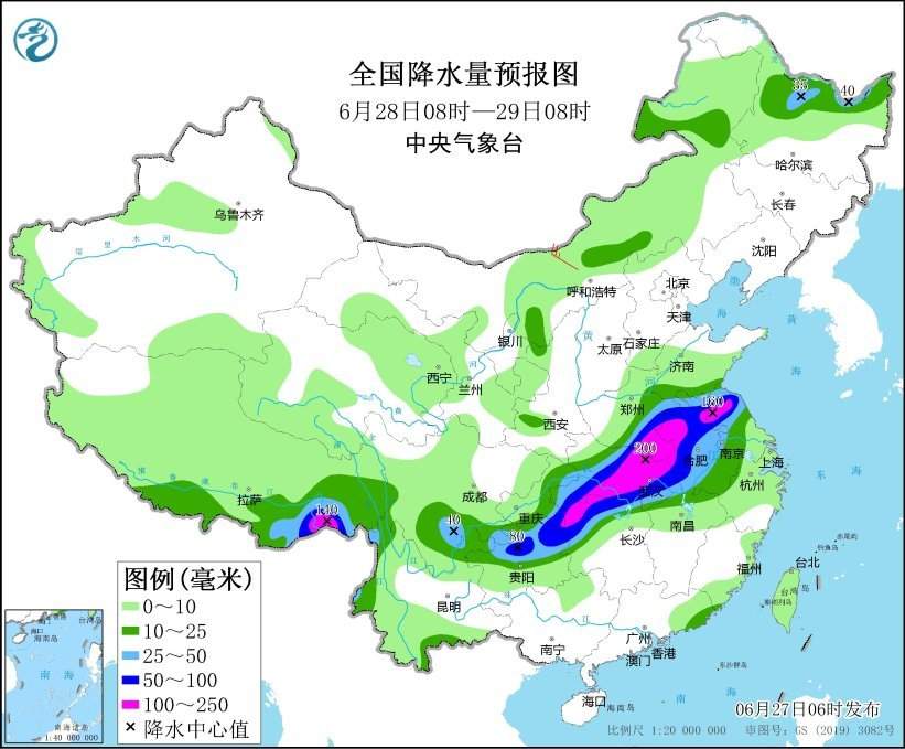 中央气象台:长江中下游地区有持续性强降雨