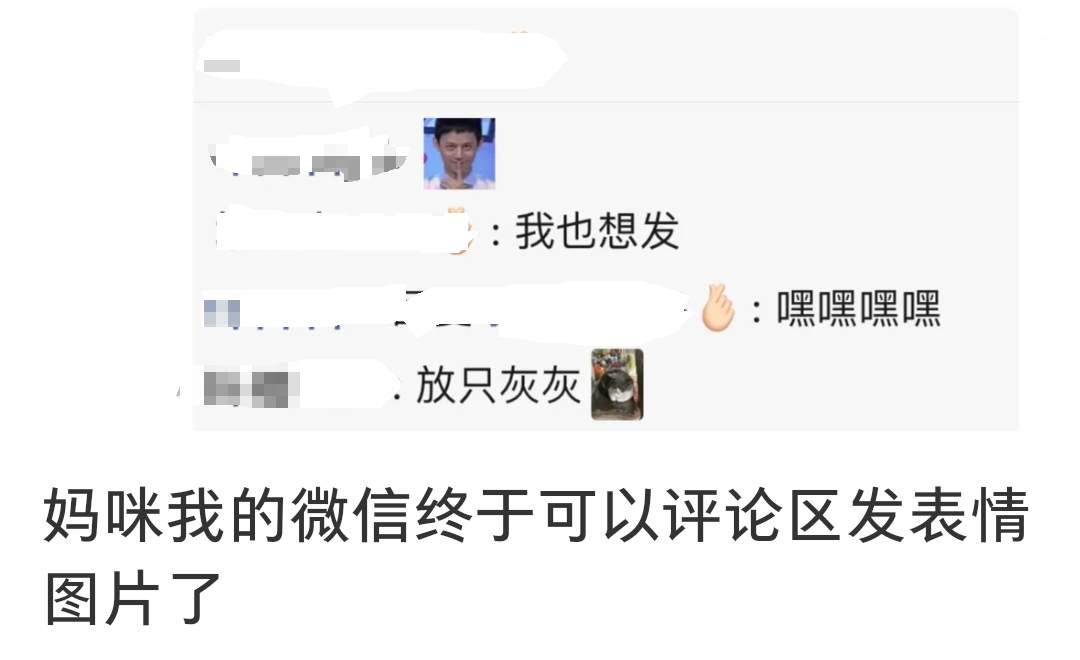微信朋友圈有新功能！朋友圈评论可以发表情图片了