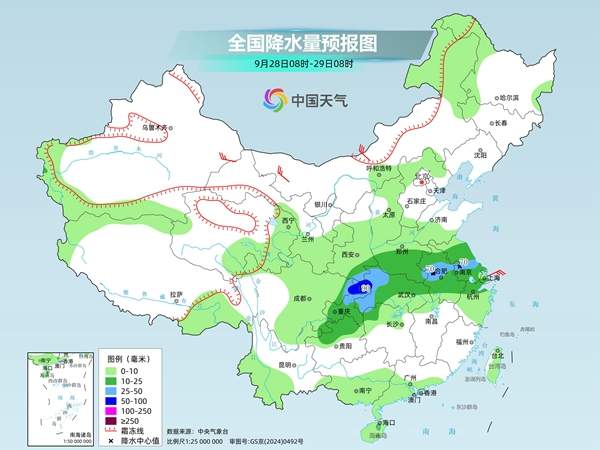 重庆湖北安徽等地较强降雨持续 江南华南“秋老虎”盛行