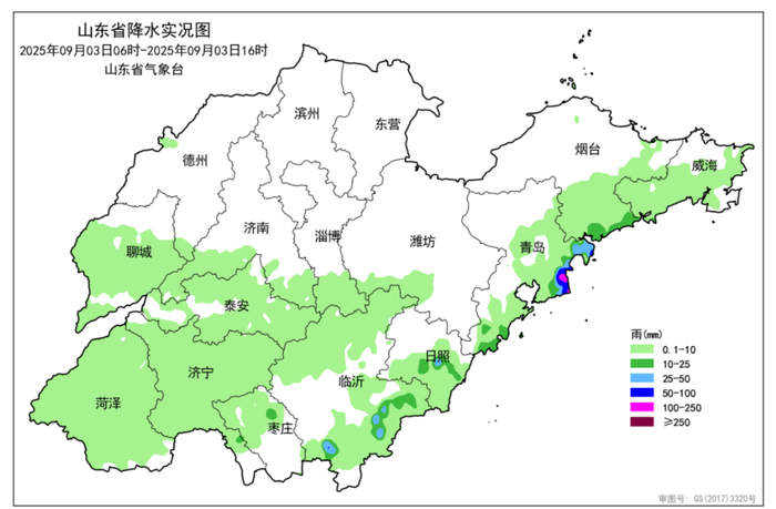 今天山东12市出现降雨,5日至6日全省将迎较明显降雨过程