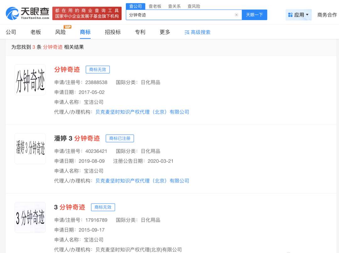 “潘婷3分钟奇迹”也是商标？网友：又被上了一课