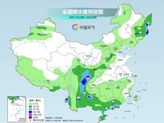 副热带高压南北两侧强降雨“夹击” 南方40℃+闷热体感再度上线