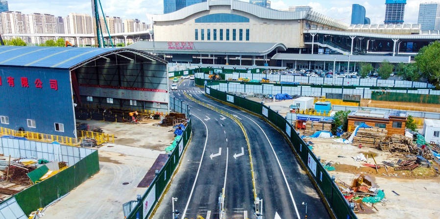 地铁站点施工范围“扩容” 济南西站西广场改建新进出通道