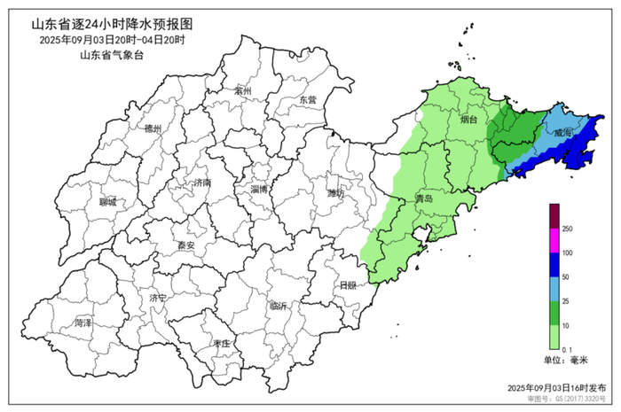 今天山东12市出现降雨,5日至6日全省将迎较明显降雨过程