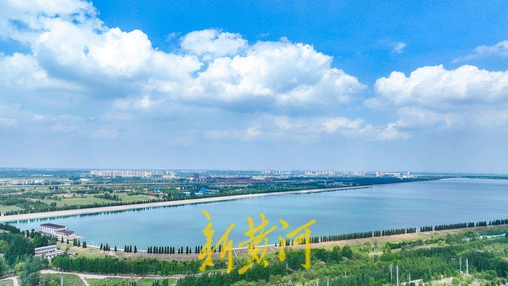 一年四季 泉在济南｜初夏雨后迎最美蓝天白云 黄河北岸俯瞰水映蓝天