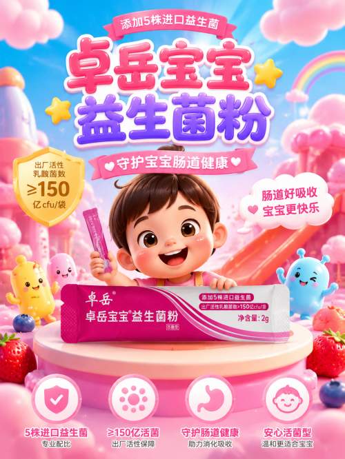 临床实证赋能,WGO权威背书|卓岳宝宝益生菌的菌株硬实力