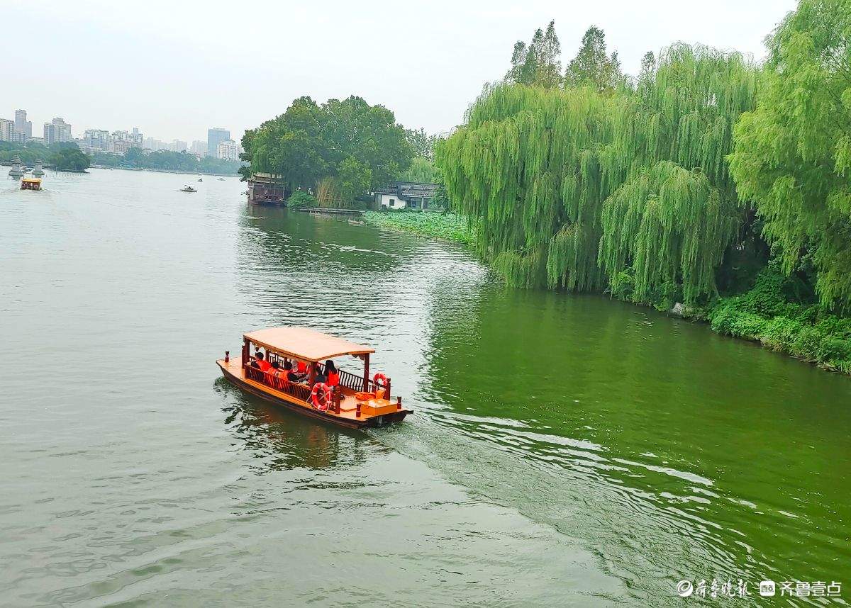 乘游船赏明湖，品“一城山色半城湖”诗意