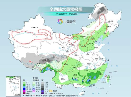 南方阴雨模式持续北方雨雪增多 全国大部气温以偏高为主