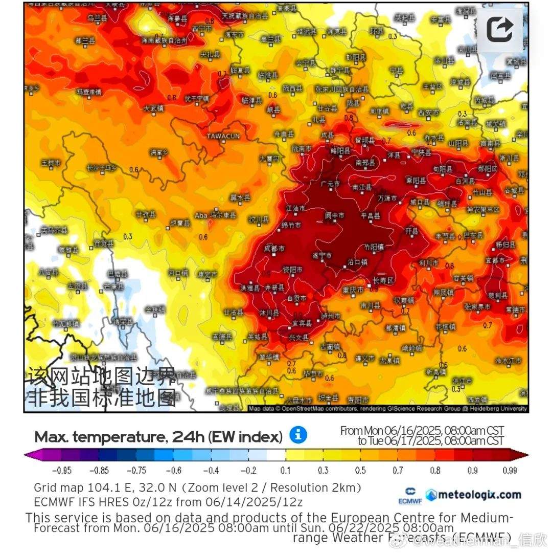 40℃高温炙烤即将上线 18日后大范围强降雨再上线