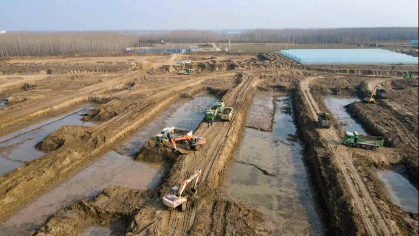 冬修水利惠民生 齐鲁大地建设忙