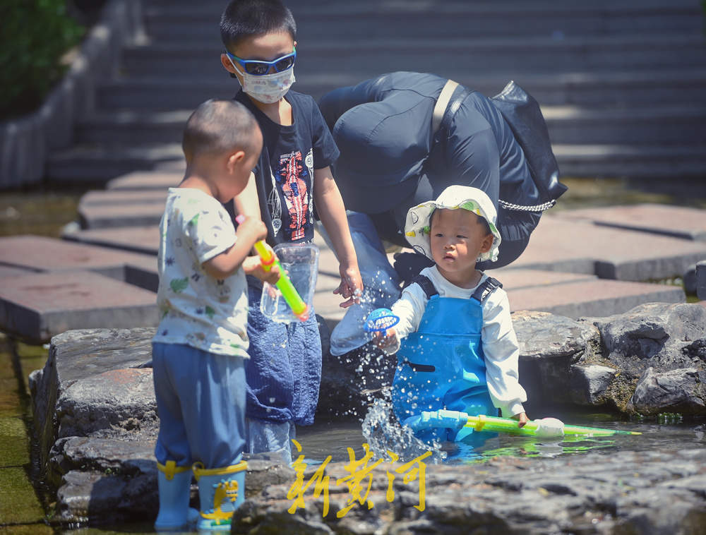 泉城入夏日，戏水正当时，五龙潭又热闹起来了