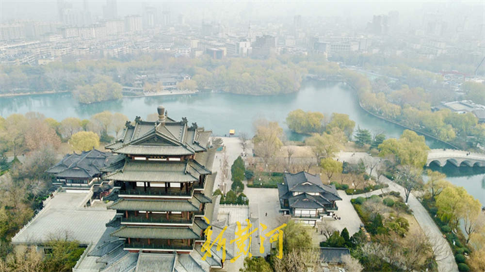 冬日大明湖：雾锁湖光，柳染冬韵