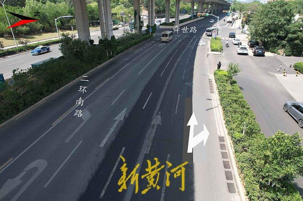 济南二环南高架路舜德路下桥车辆禁止左转，6月18日正式实行